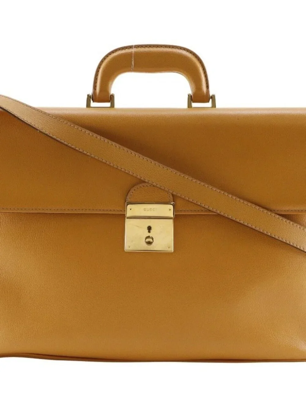 GUCCI Old Gucci Business bag 1529593678 yellow Calfskin mens